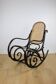 Rocking chair on runners, original brown, 1970s - very good condition