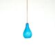 Italian pendant light in blue opaline