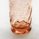 Old twisted pink glass siphon