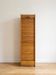 Antique oak filing cabinet with curtains