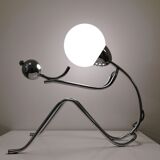 Vintage table lamp chromed metal