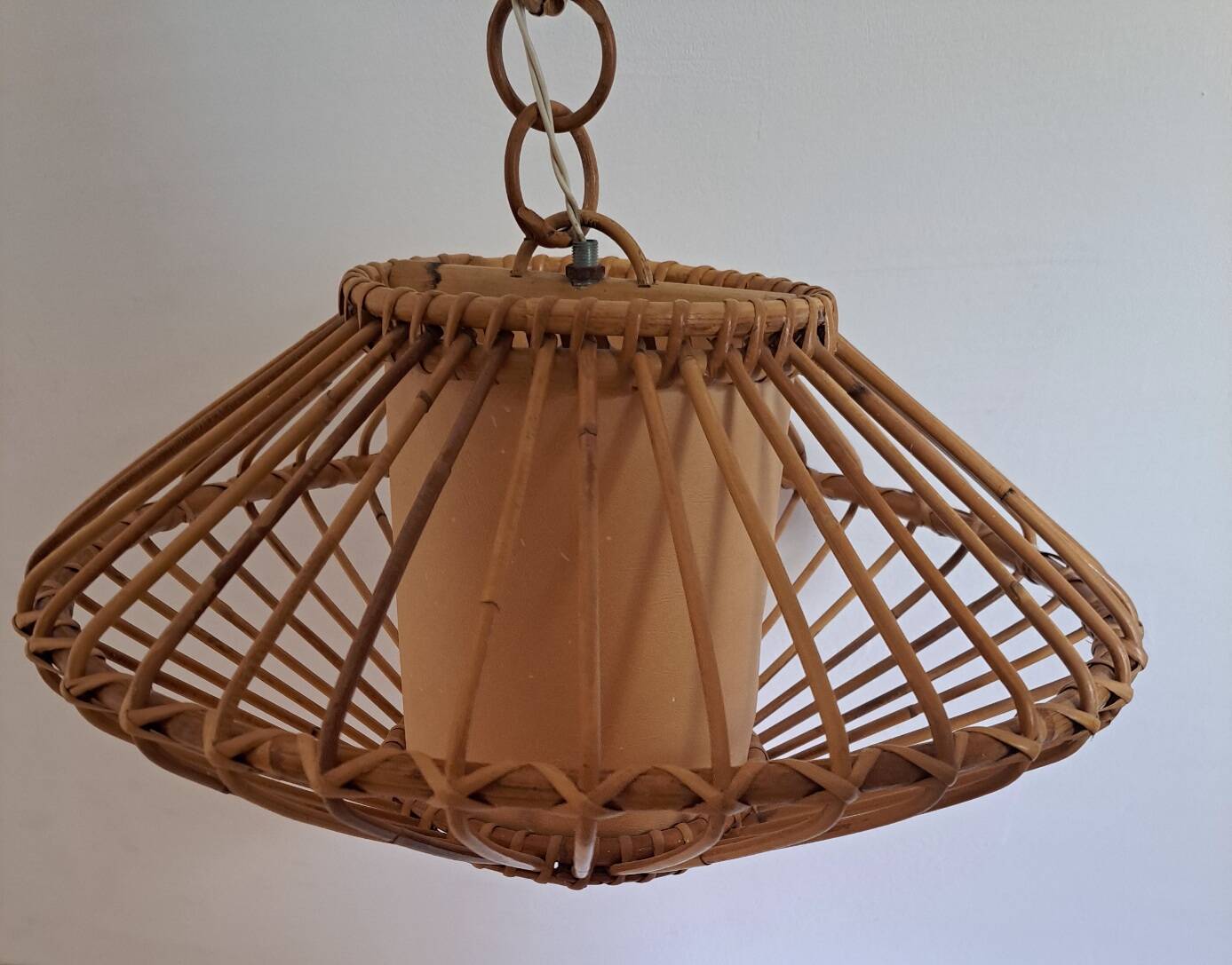 Vintage bamboo pendant light