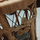 Peacok vintage bohemian chic rattan stool