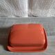 Terracotta ceramic butter dish