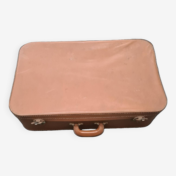 Large old brown suitcase