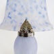 2-light white spotted glass paste mushroom lamp, Art Deco style. Year 60