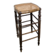 High stool with cane seat