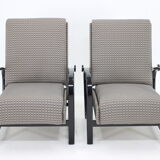 1940s Pair of Kropacek Kozelka Adjustable Armchairs,Czechoslovakia