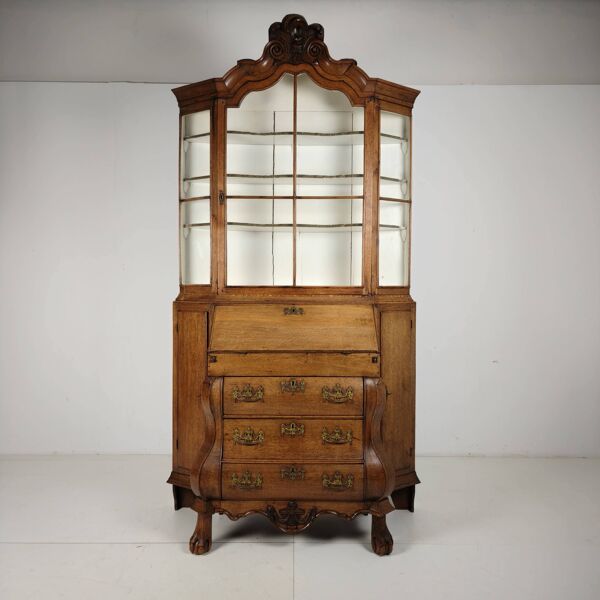 Bureau bibliothèque en chêne néerlandais, XVIIIe siècle
