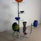 Art Deco shelf in glass and chrome metal
