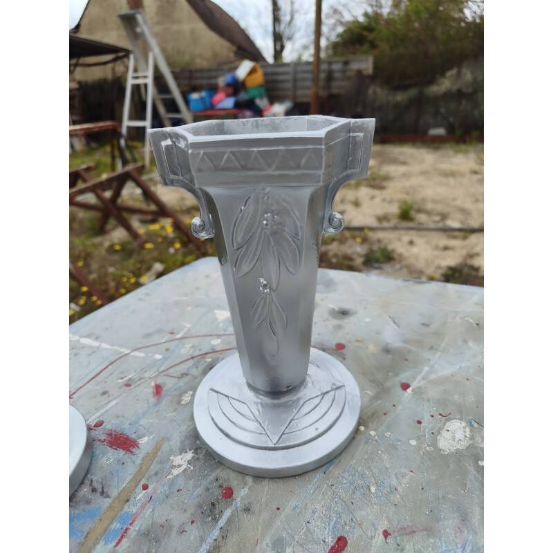 1 lot de vases en aluminium des années 30