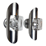 Pair of oscar torlasco wall lights, murano glass, italy, 1970