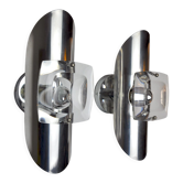 Pair of oscar torlasco wall lights, murano glass, italy, 1970