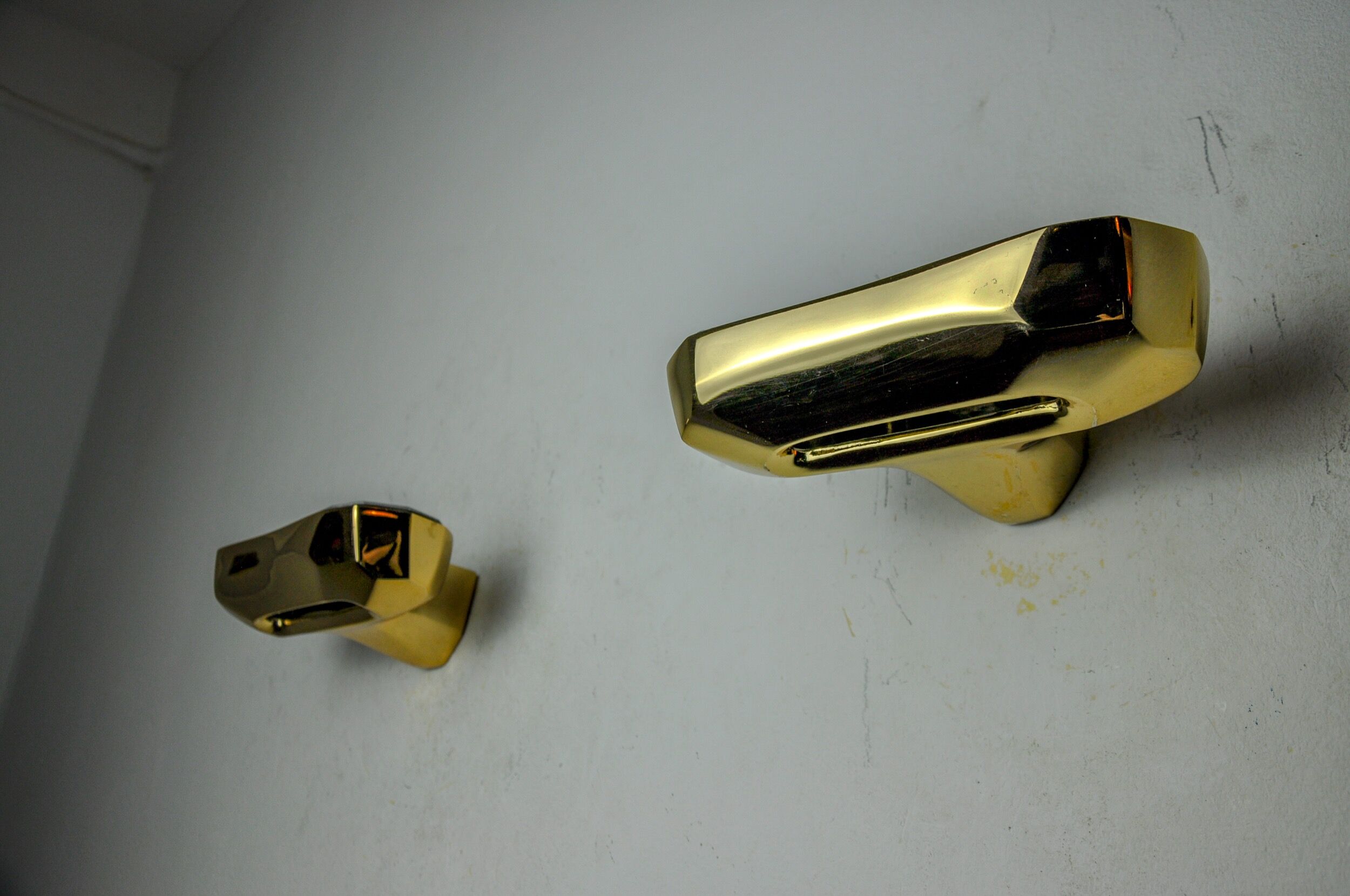 Pair of Ette sconces by Marset, brass structures, Spain, 1980