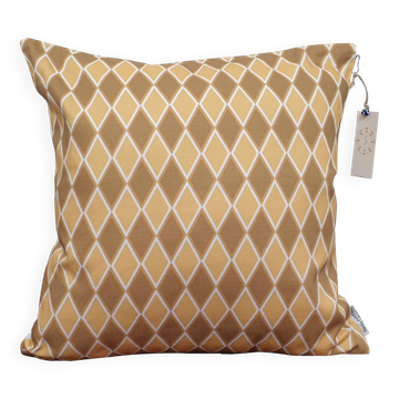 Housse de coussin motif géométrique ambre - 40 x 40