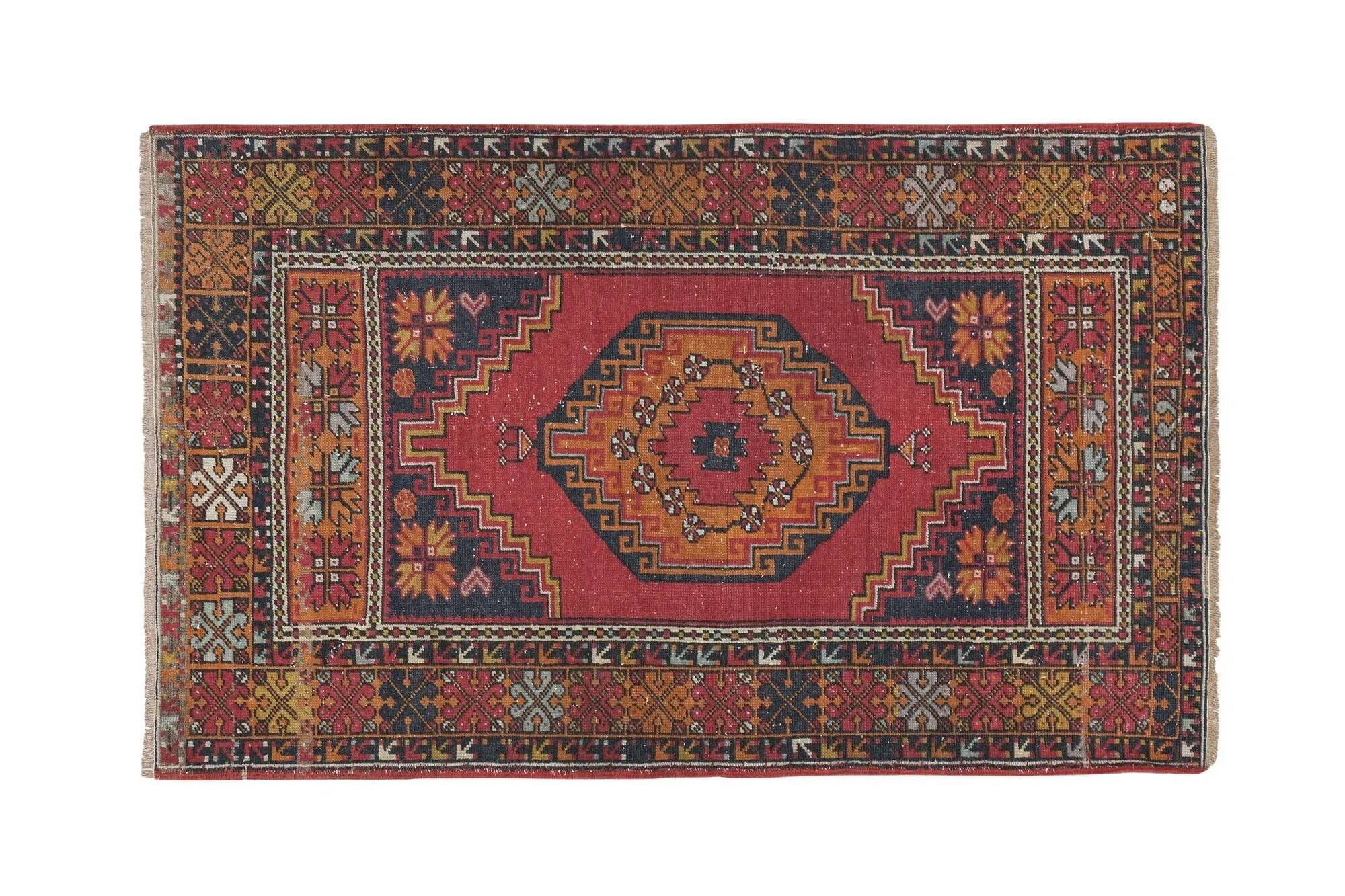 Vintage Turkish handmade rug 109x165 cm