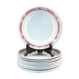 11 flat plates badonviller red no digoin