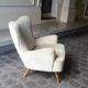 Ensemble de 4 fauteuils organic wingback chairs des années 50/60 vintage