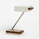 Rare original 1960s Kaiser Leuchten light metal teak table lamp