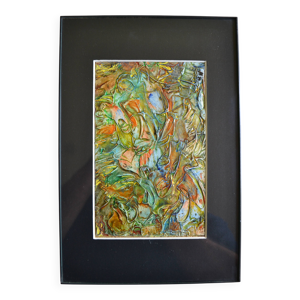 Peinture abstraite encadrée - sous