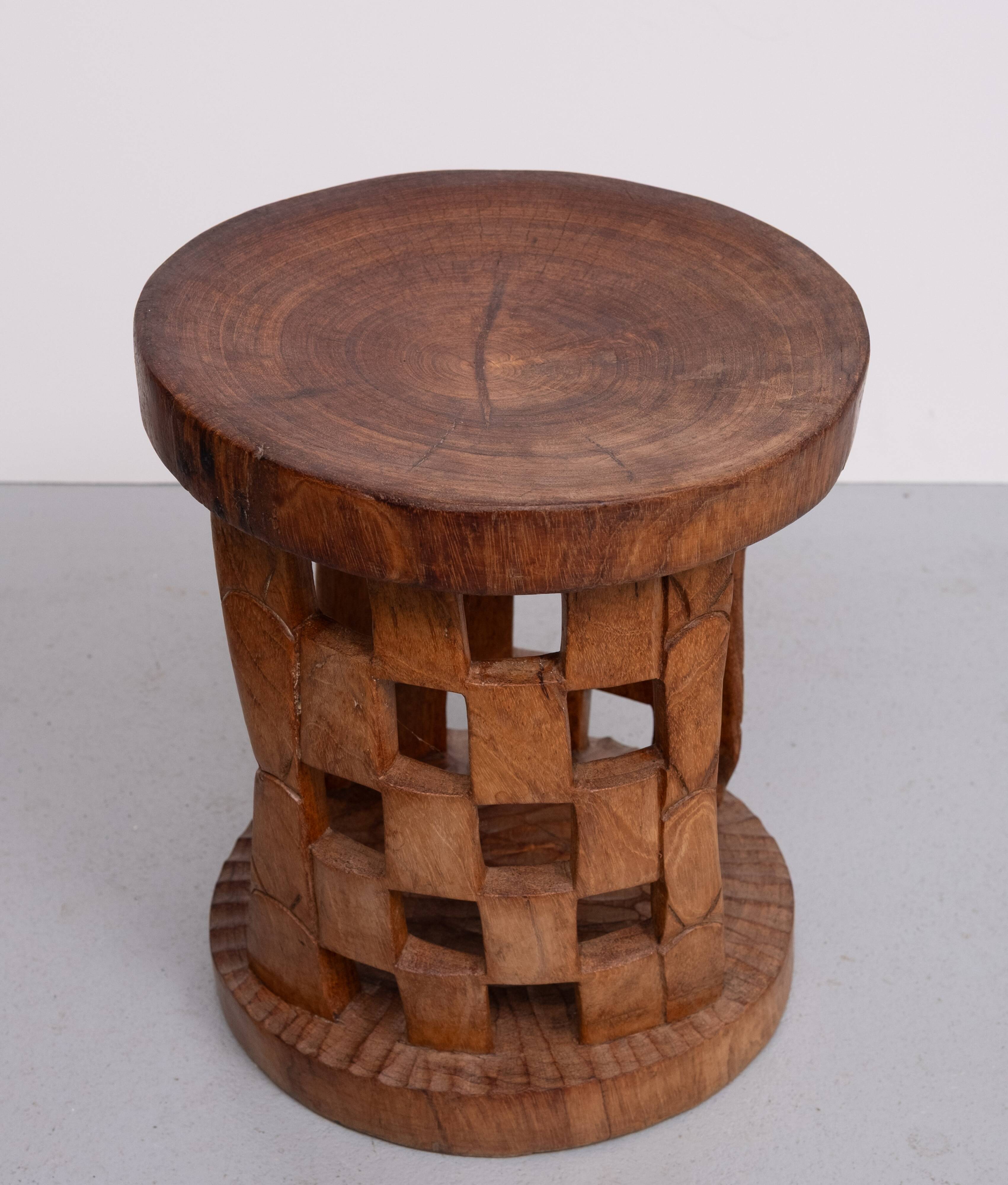 African hand carved stool Cameroon 1950s