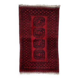 Antique Afghan Ersari handmade rug 118 cm x 196 cm 1920s