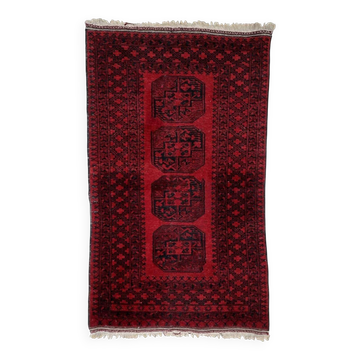 Antique Afghan Ersari handmade rug 118 cm x 196 cm 1920s