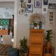 50s oak and rattan chiffonier