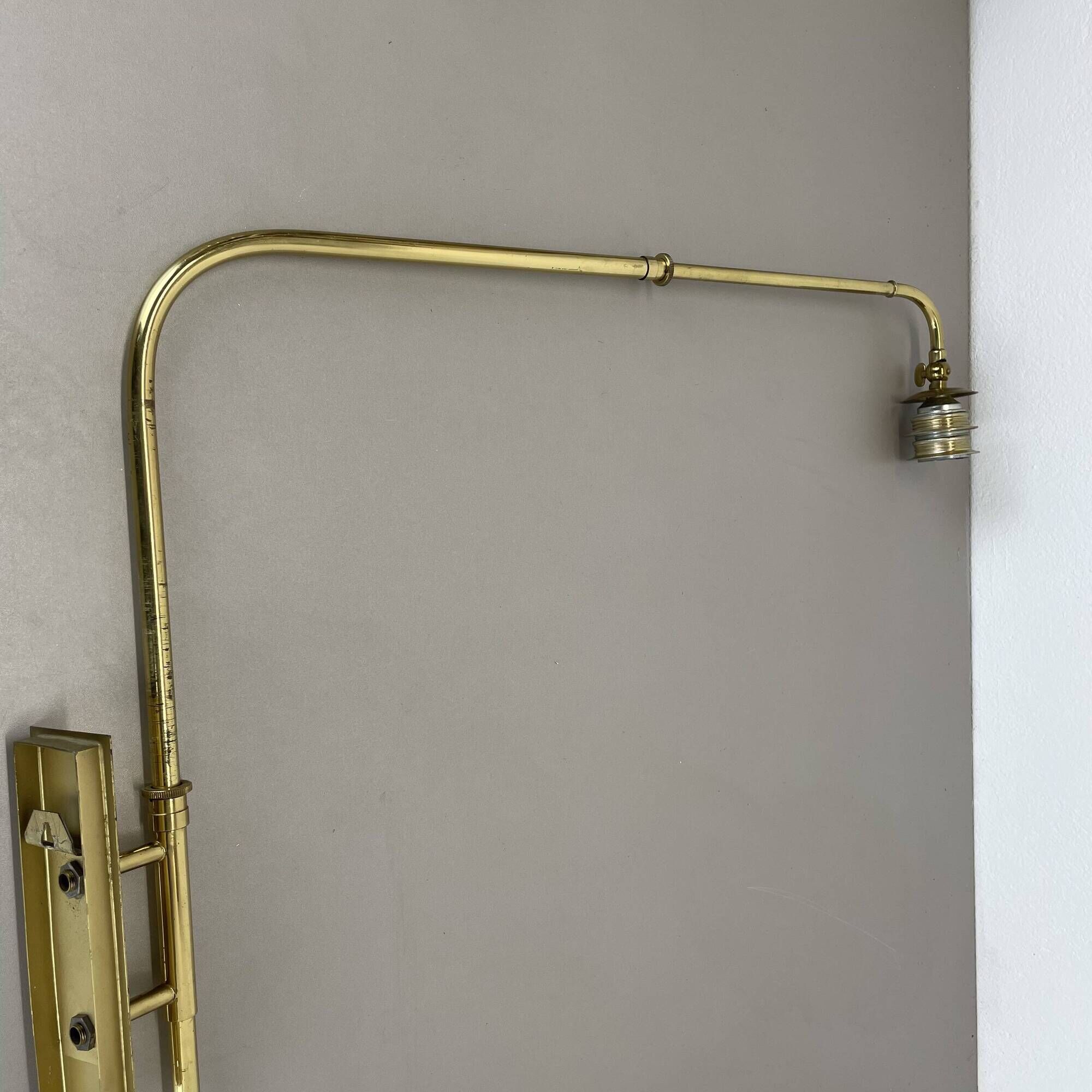 XXL adjustable Brass Wall Light Italy, 1950s