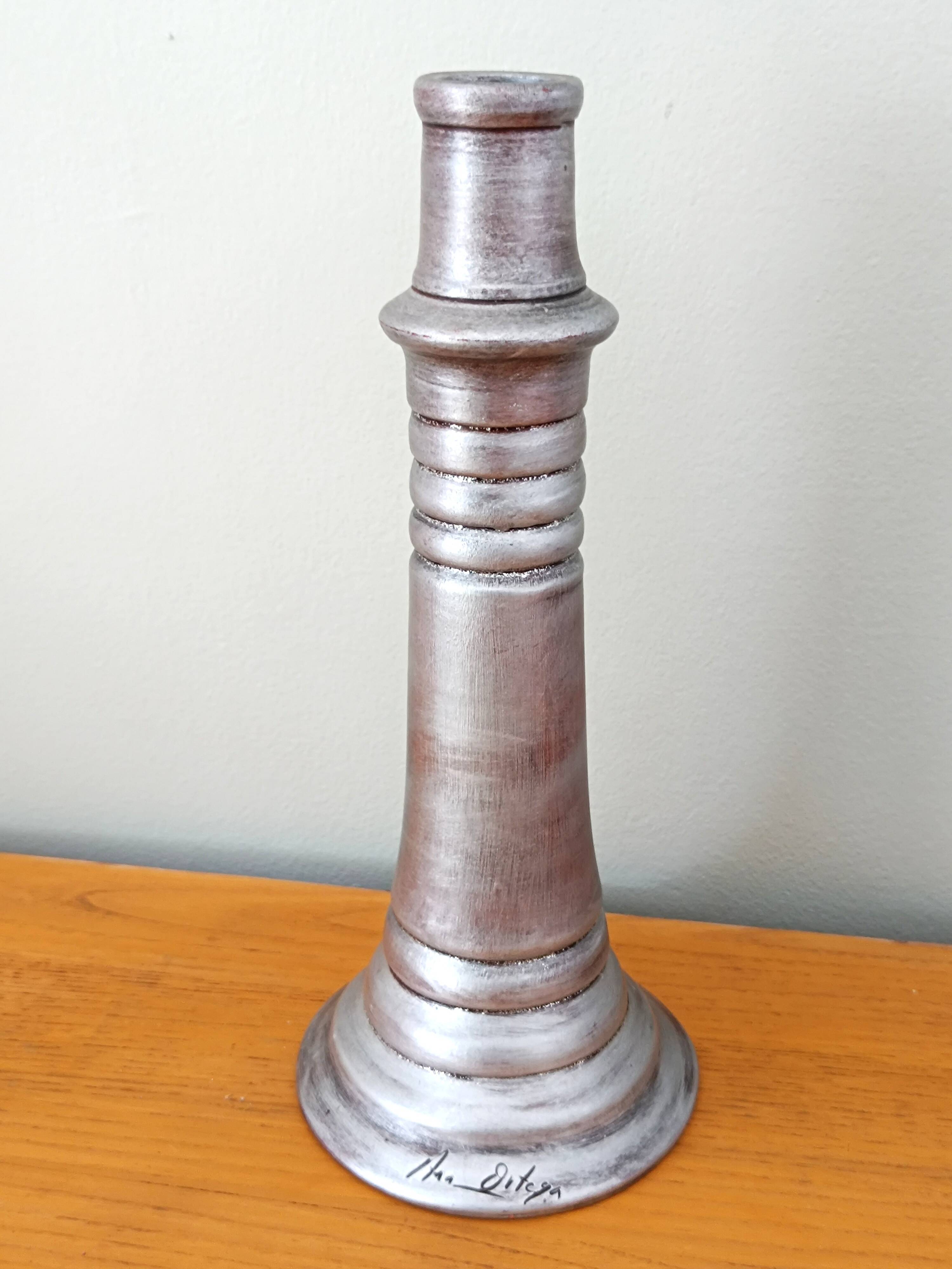 Pair of handmade candlesticks "Ana Ortéga"