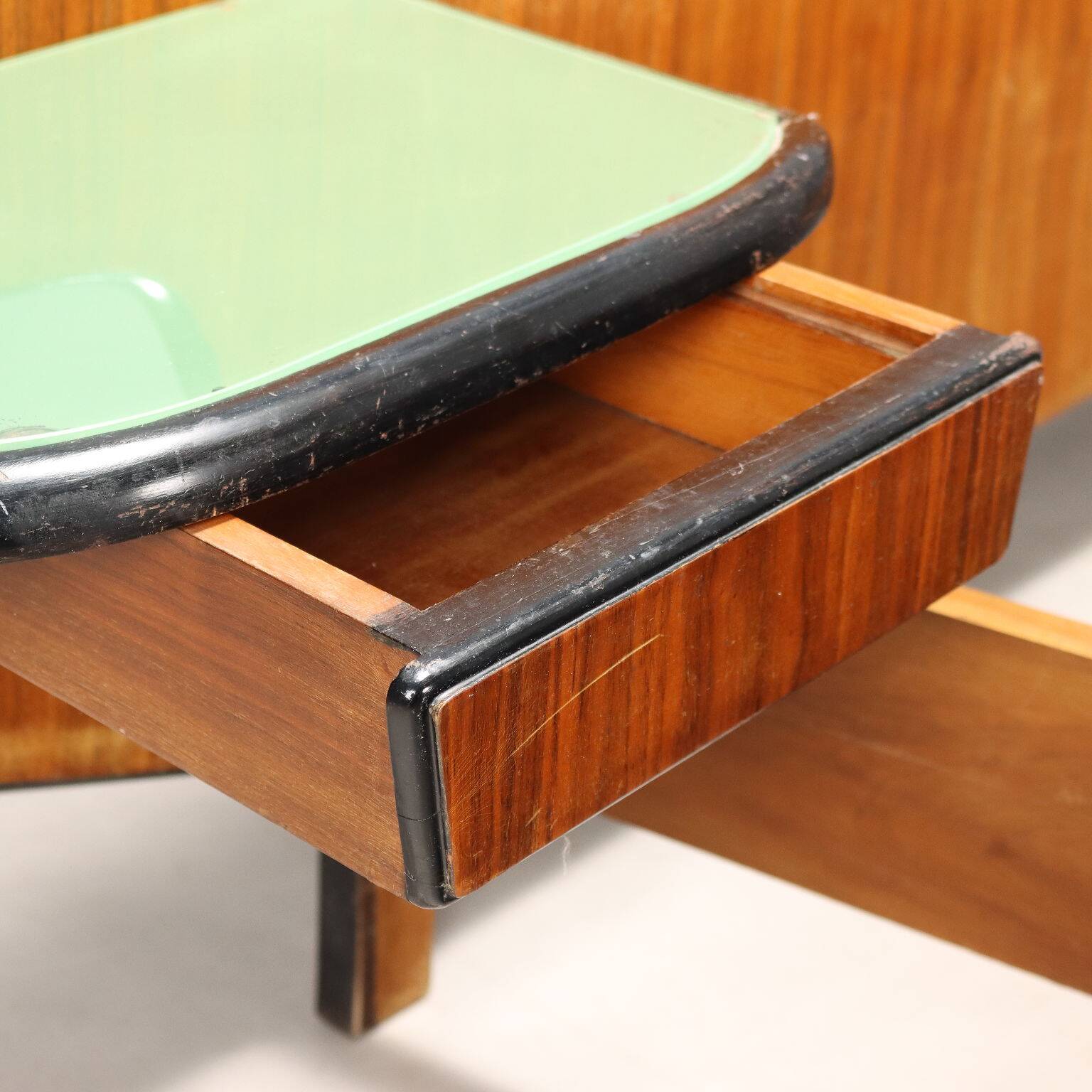 Bed with bedside tables 1950s-60s