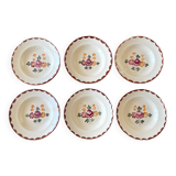 6 old Longchamp earthenware soup plates