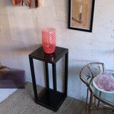Black pedestal table Pierre Vandel 80s/90s