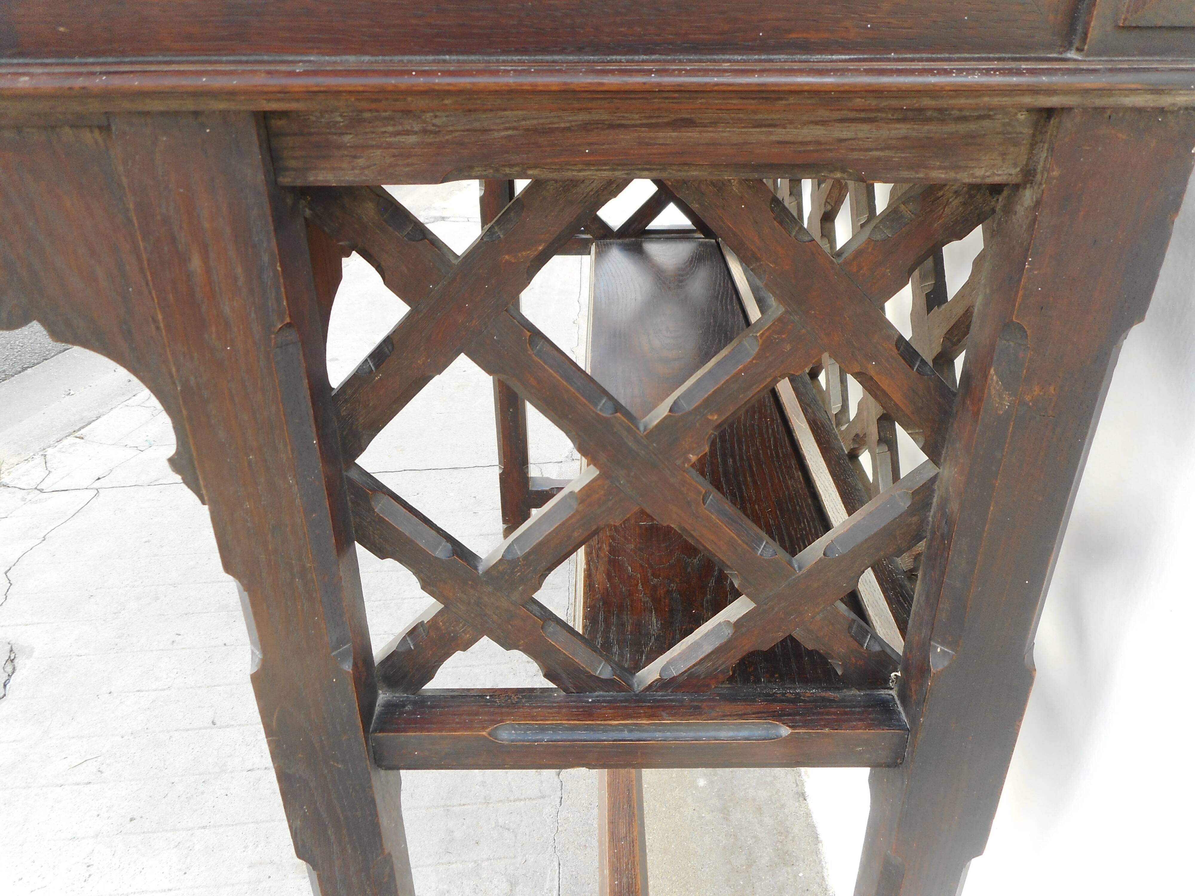 Antique console serving table