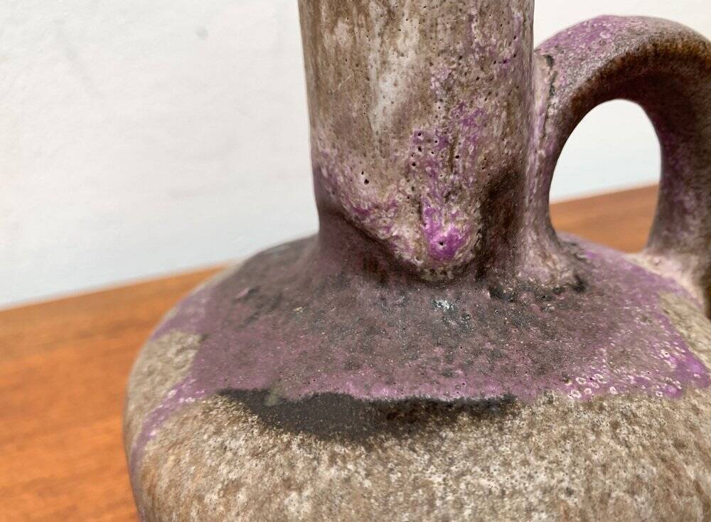 Brutalist Fat Lava Pottery Vase from Ruscha, West Germany, 1960s
