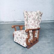 Set of High Wing Back Armchairs, 1900s