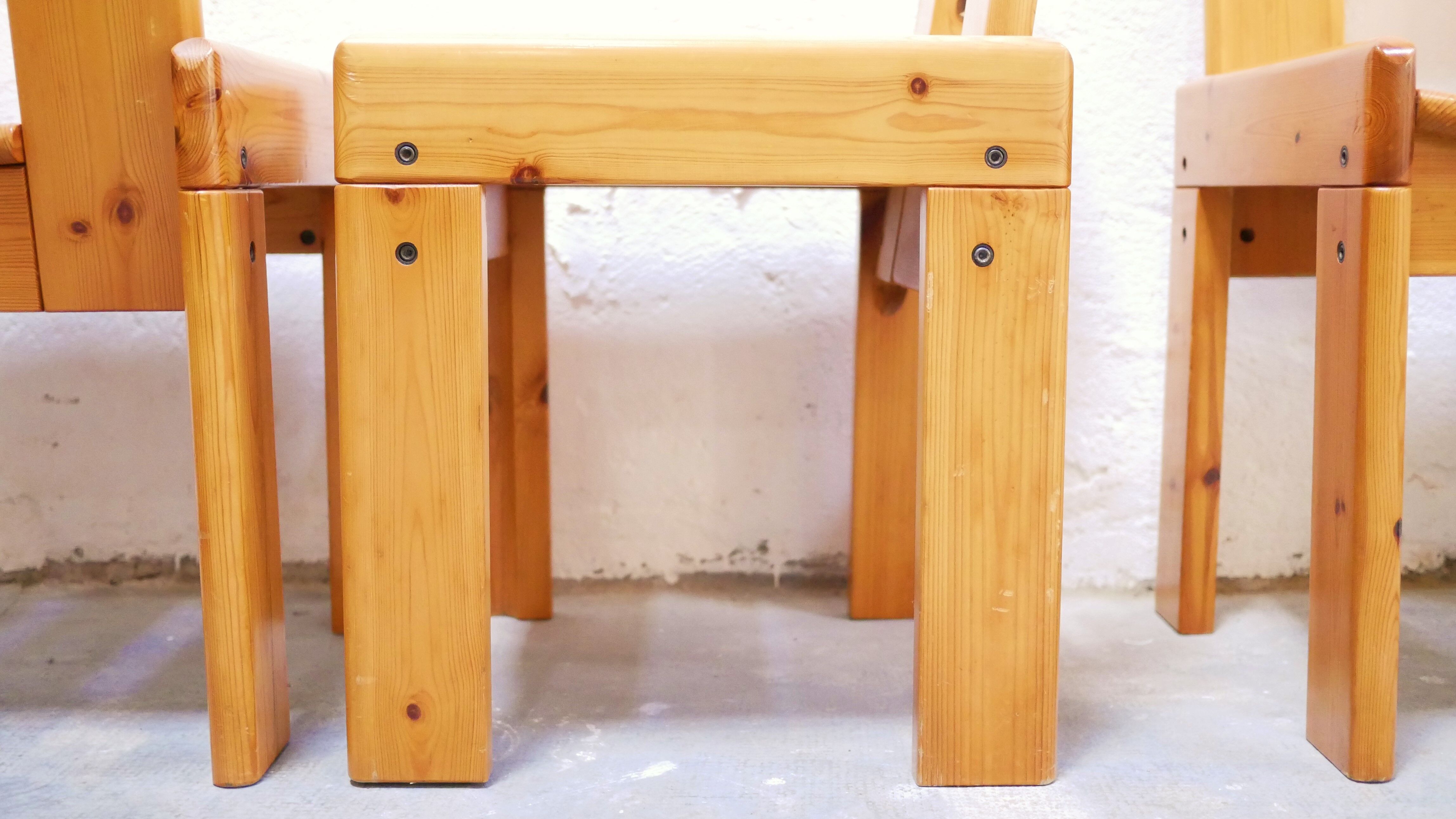 Vintage stretch dining table and 4 chairs by S. Coppola for Roche Bobois