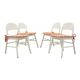 Ensemble de quatre chaises en hêtre, design italien, années 1970, production : Italie