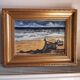Tableau plage mer et bateaux