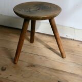 Tabouret tripode, produit dans les Vosges ( Gerardmer), années 50
