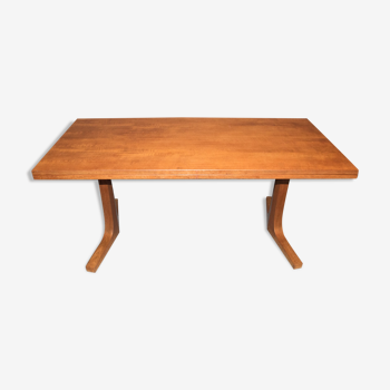 Transformable coffee table teak 60s