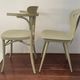 Set of 2 BISTROT wooden seats: BAUMANN chair and LUTERMA armchair.