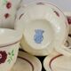 Set of 6 coffee cups his coffee teapot and milk teapot.