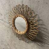 Wicker sun mirror