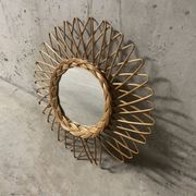 Wicker sun mirror