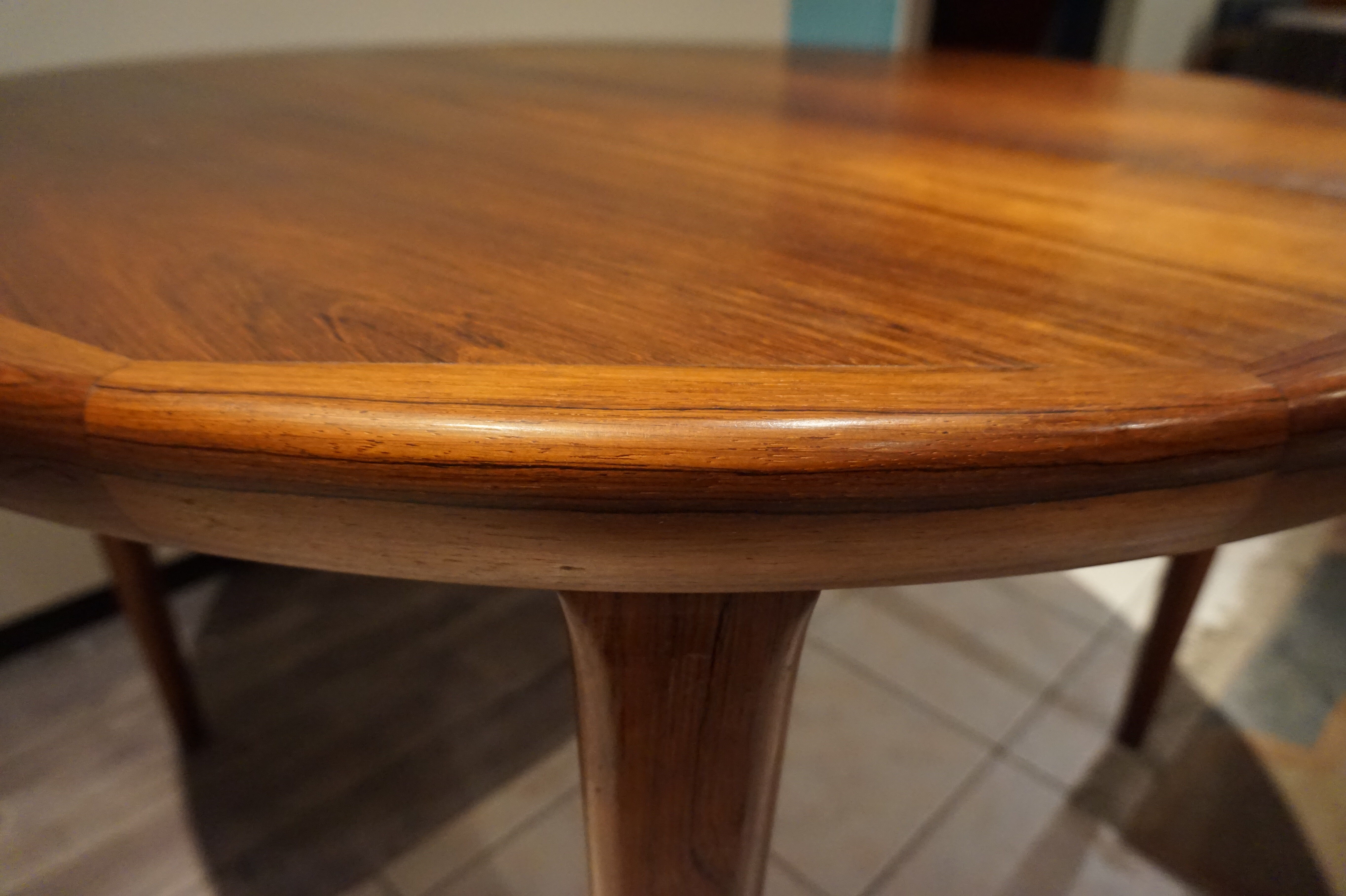 Table de repas danoise en palissandre de rio vv mobler