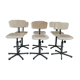 Industrial rotary and adjustable workshop chairs 1950s