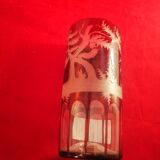 Old Bohemian crystal vase