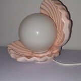 Salmon pink shell lamp