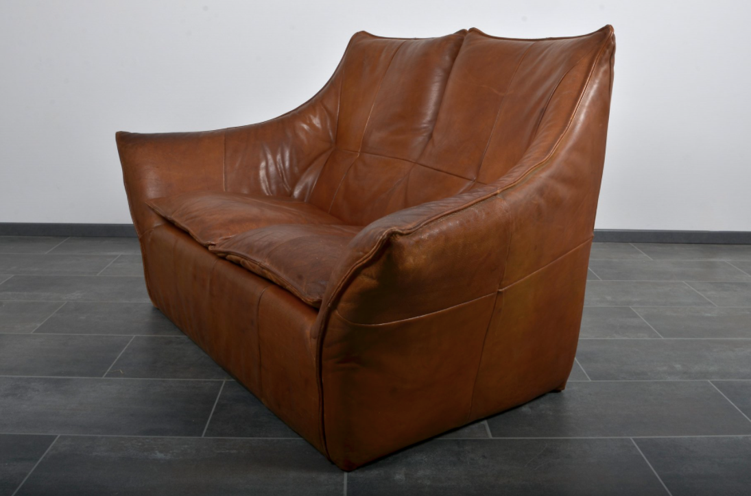 Denver 2-seater leather sofa by Gerard van den Berg for Montis 1970